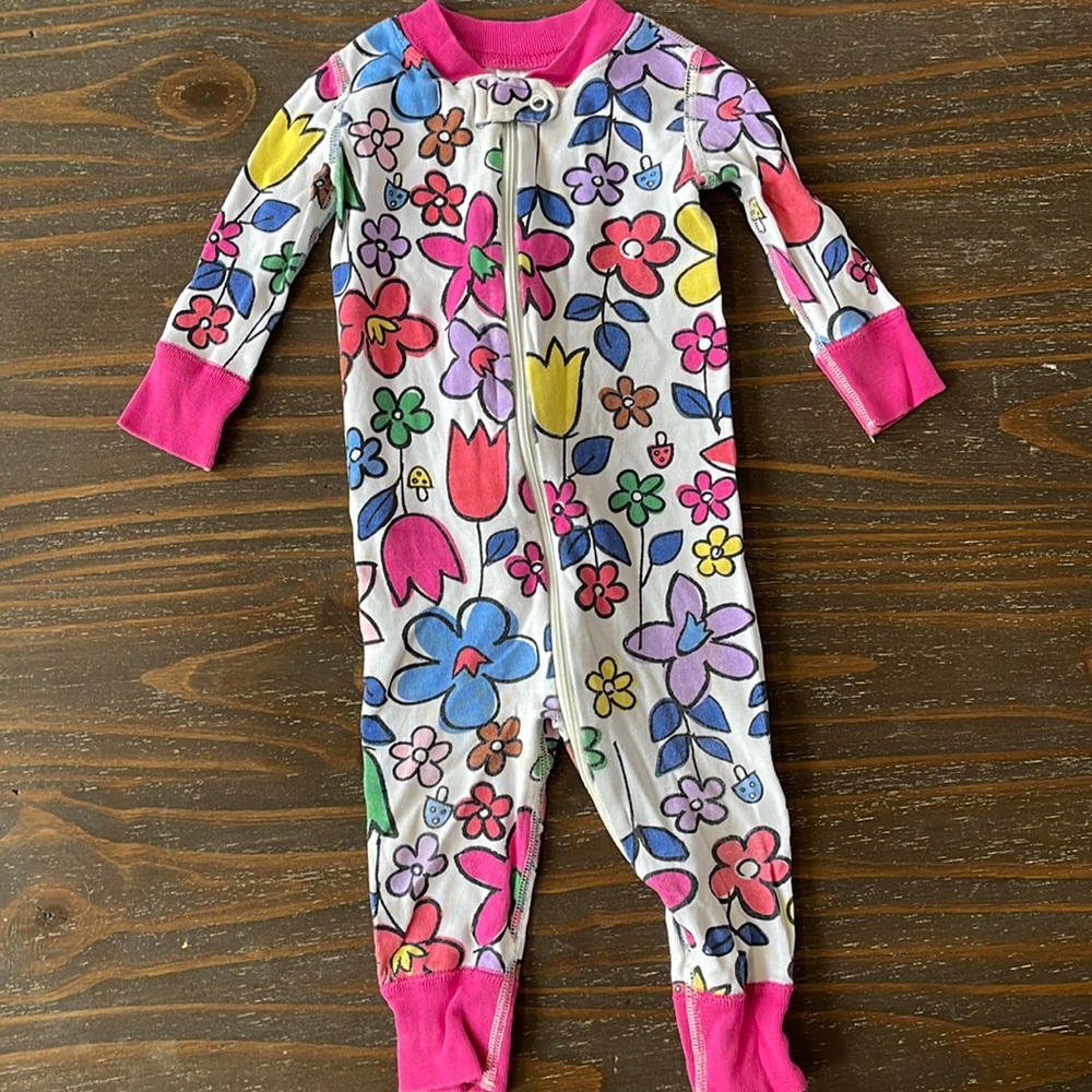 Hanna Andersson Cotton Zip Floral Sleeper